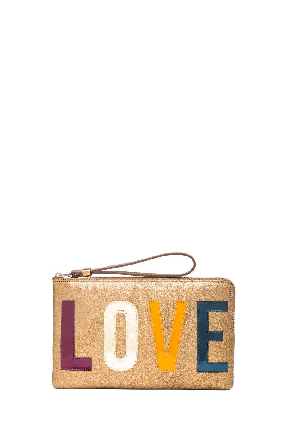 Image 1 of Lanvin Love Pouch in Bronze