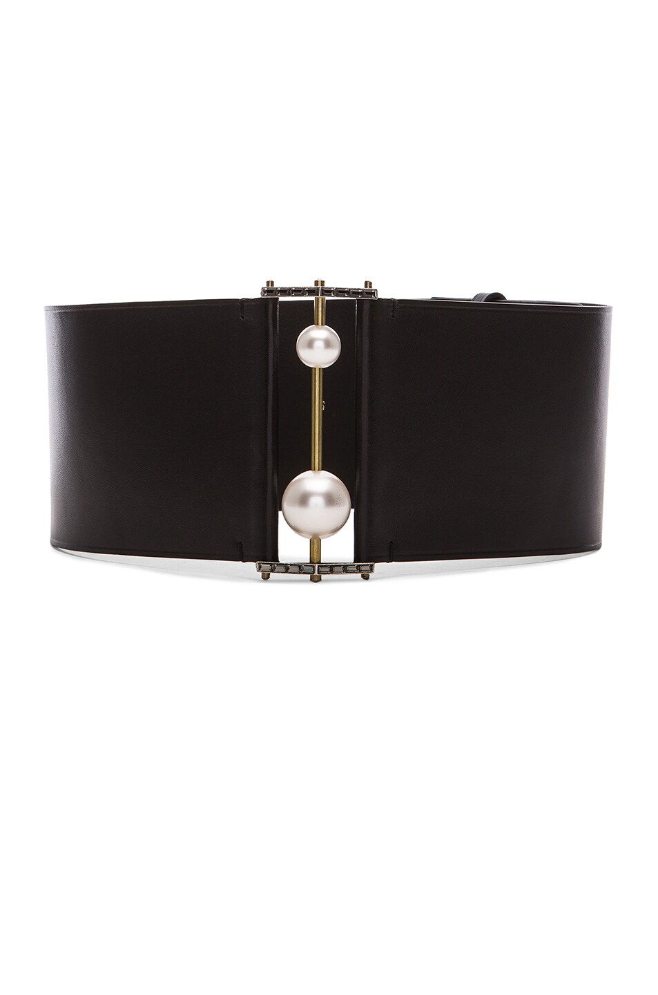 Image 1 of Lanvin Belt with Pearl Detail in Black