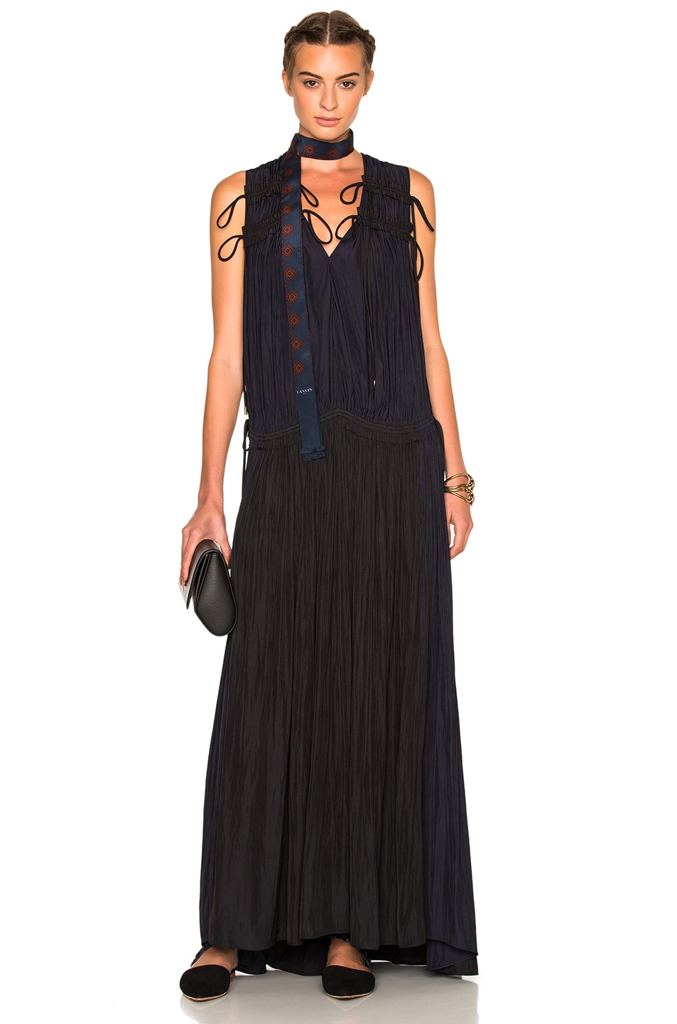 Image 1 of Lanvin Long Dress in Midnight Blue