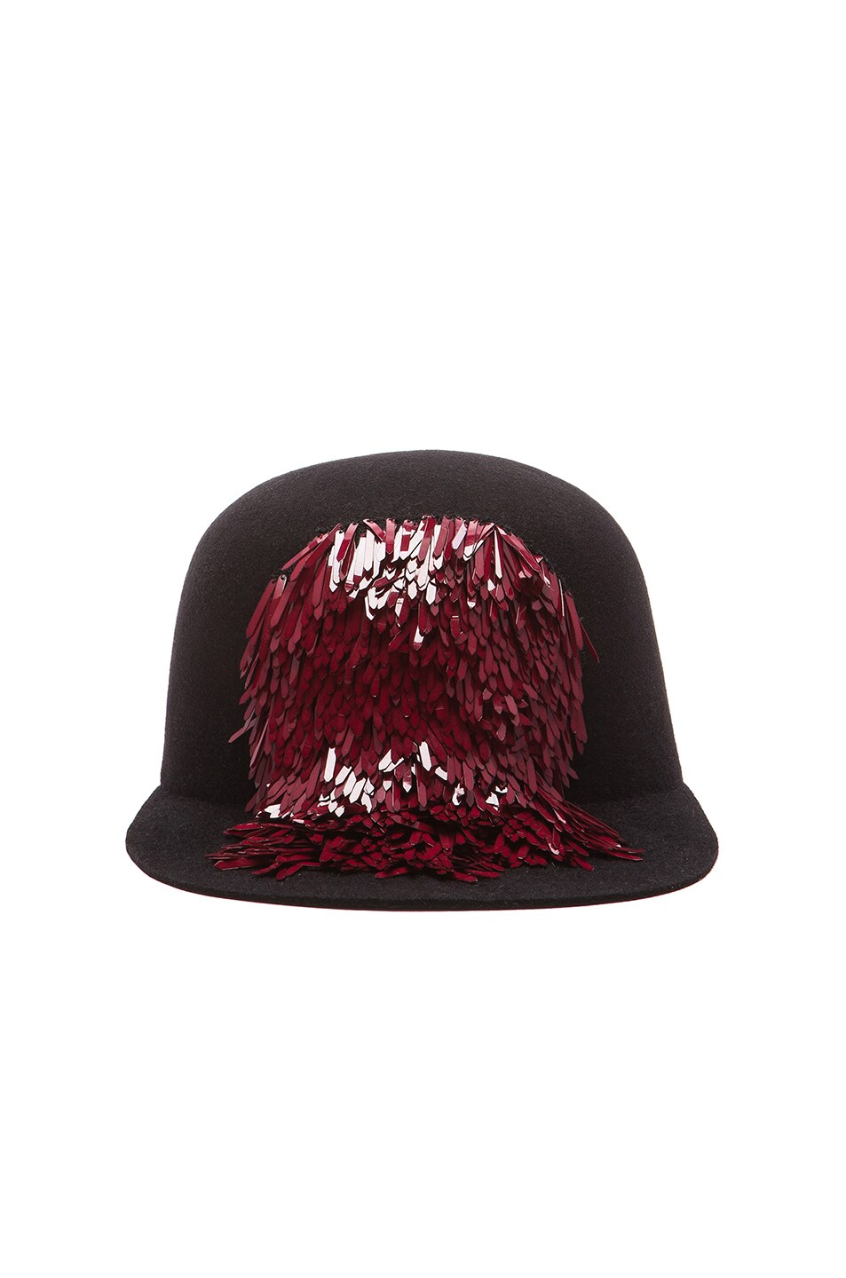 Image 1 of Lanvin Embroidered Cap in Black