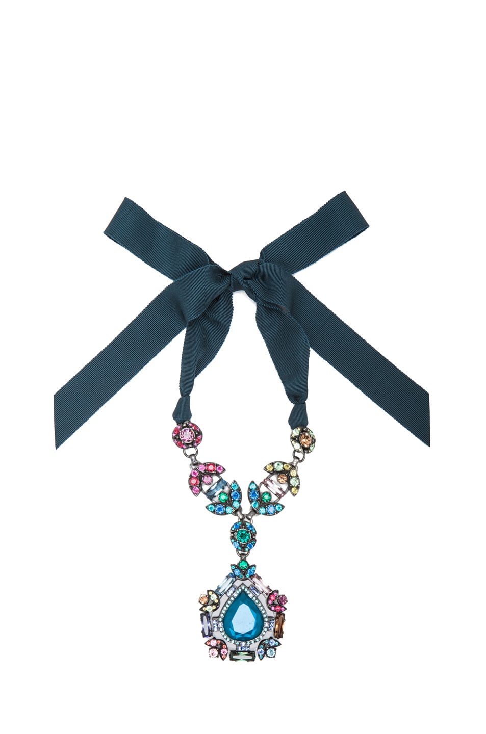 Image 1 of Lanvin Drop Pendant Necklace in Bleu