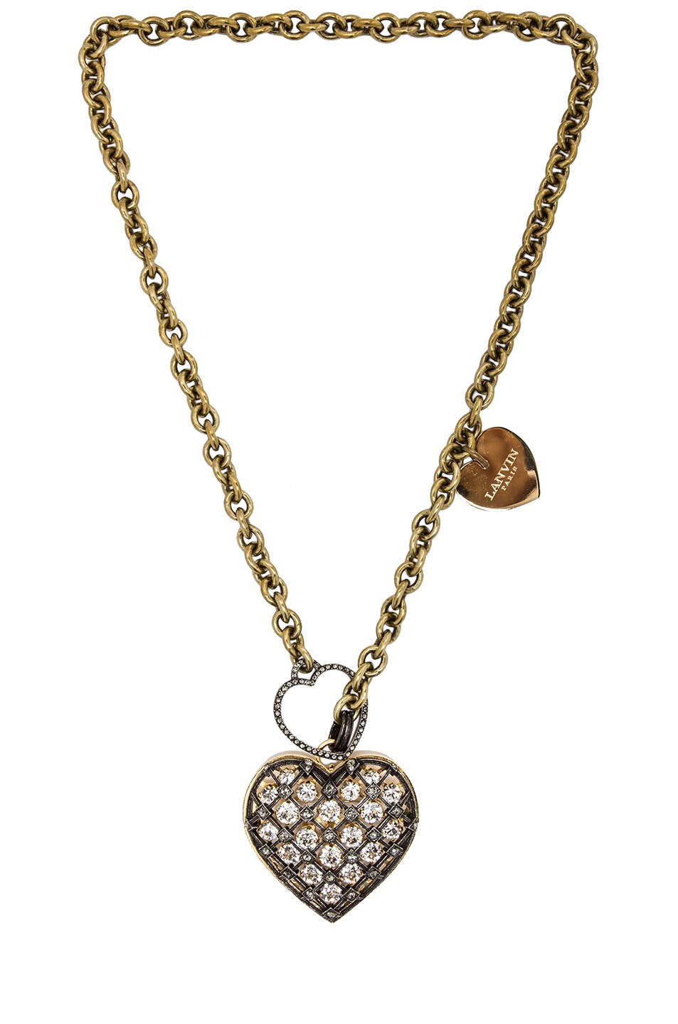 Image 1 of Lanvin Mira Heart Necklace in Crystal
