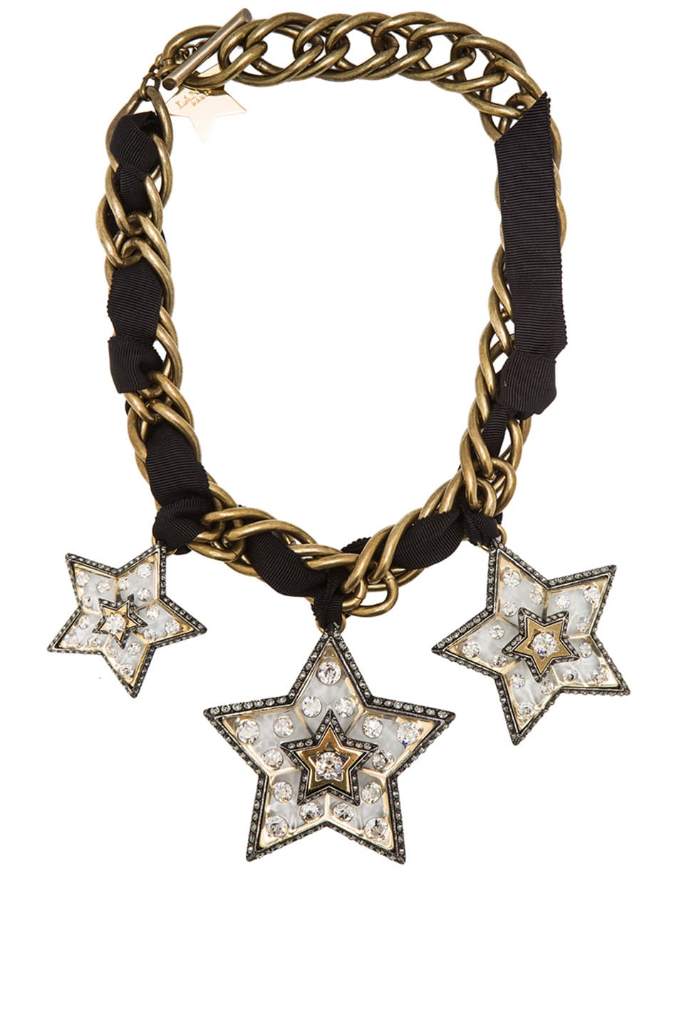 Lanvin Altair Star Necklace in Crystal | FWRD