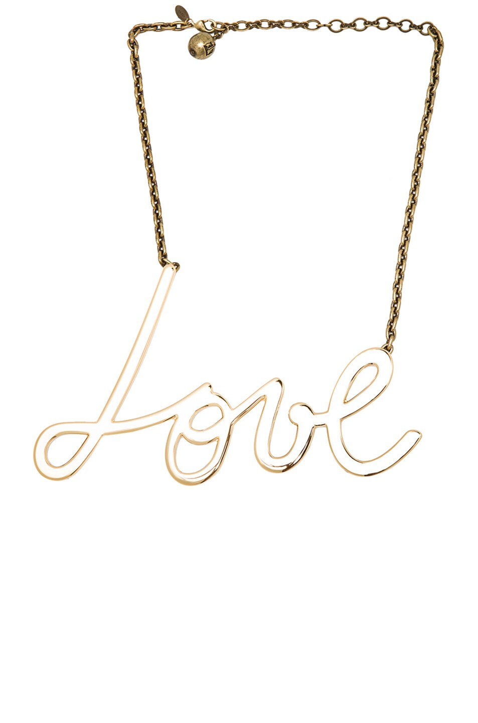 Image 1 of Lanvin Brass Love Necklace in Gold