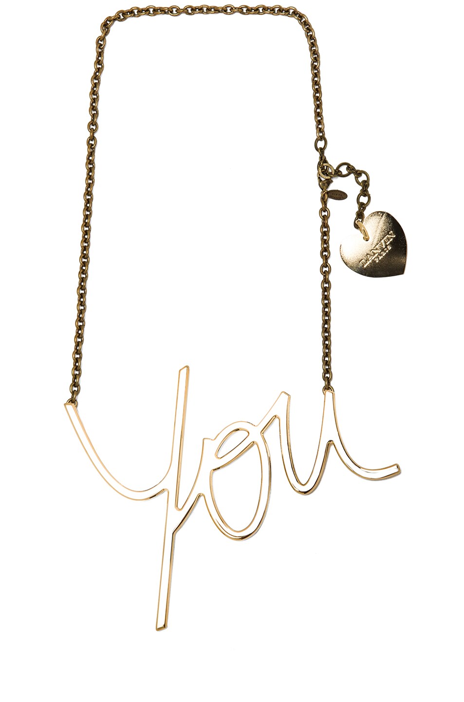 Image 1 of Lanvin Brass You Necklace in Gold