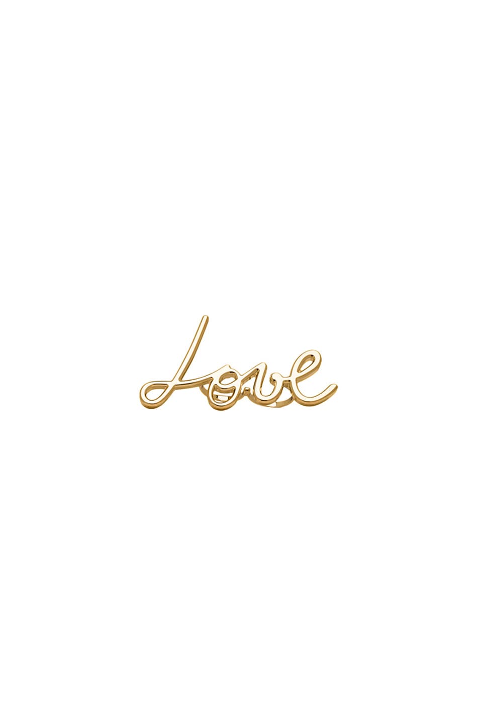 Image 1 of Lanvin Brass Love Ring in Gold