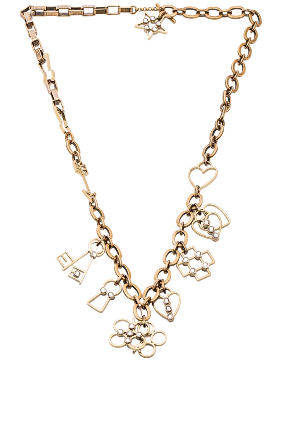 Image 1 of Lanvin Luck Charm Necklace in Gold