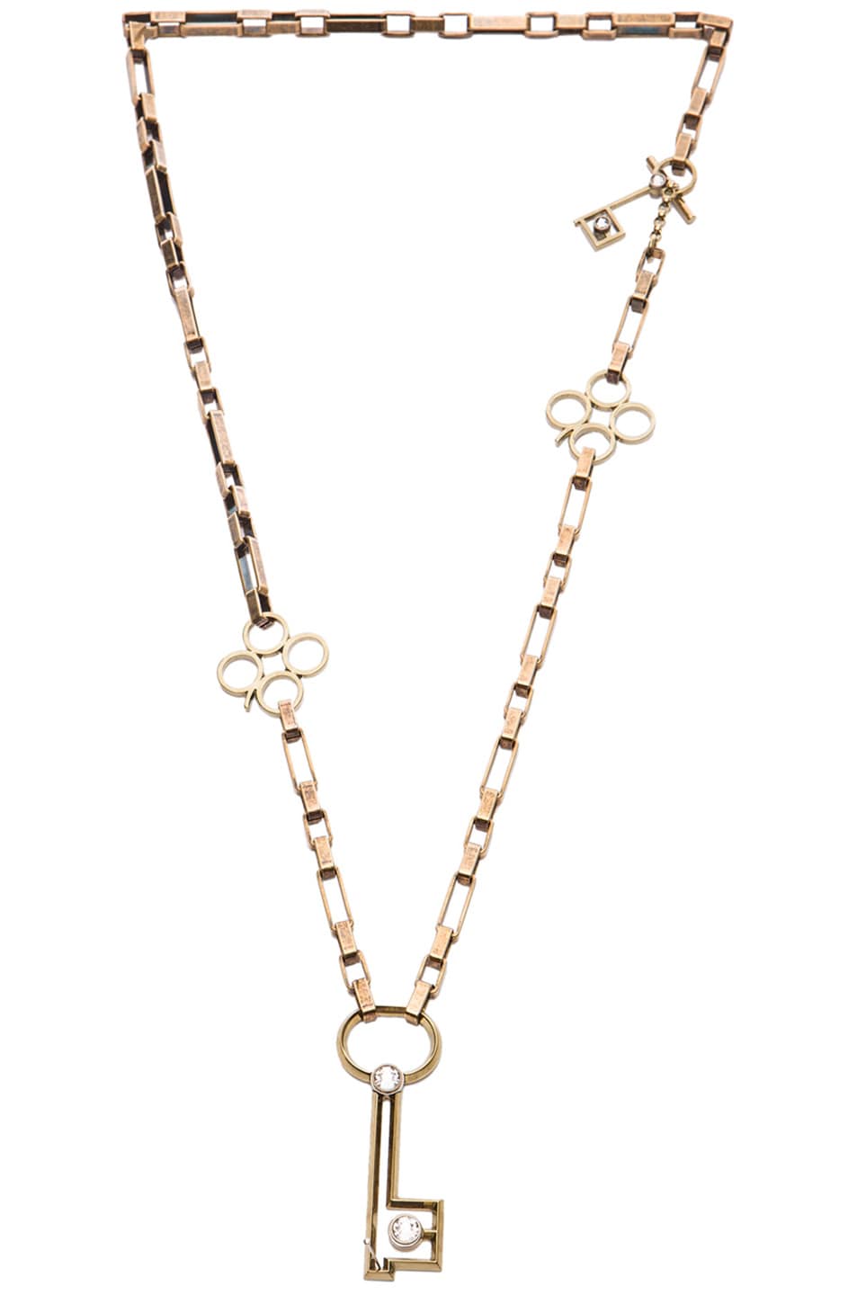 Image 1 of Lanvin Key Pendant Necklace in Gold
