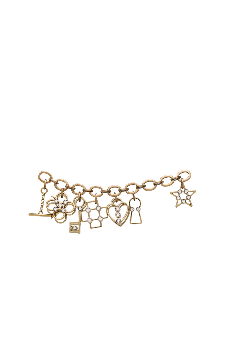 Image 1 of Lanvin Luck Charm Bracelet in Gold