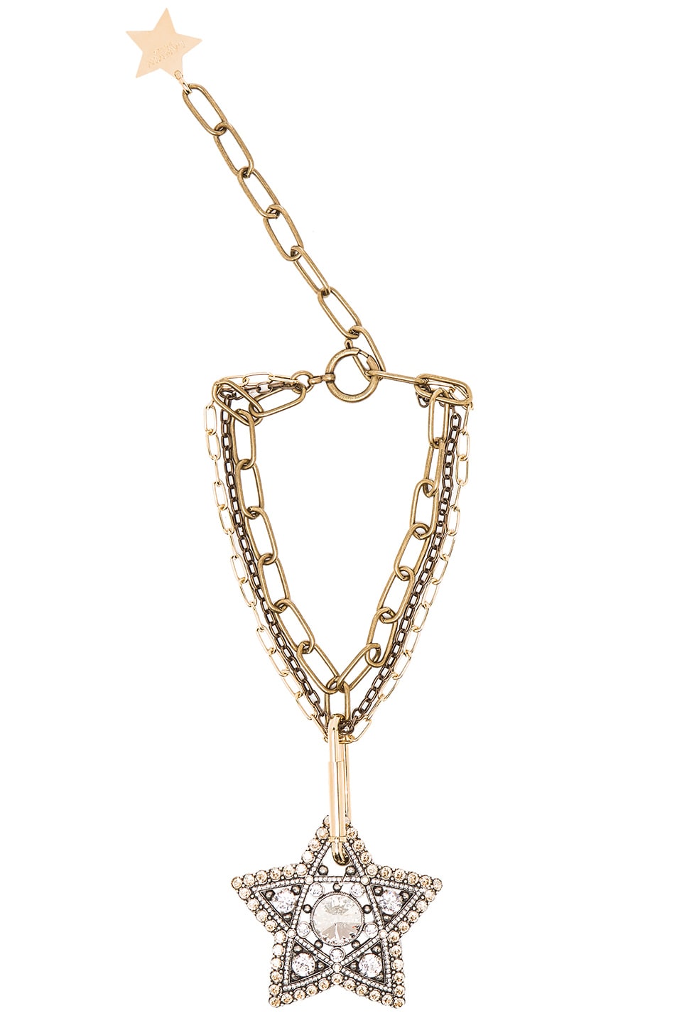 Image 1 of Lanvin Star Pendant Necklace in Gold