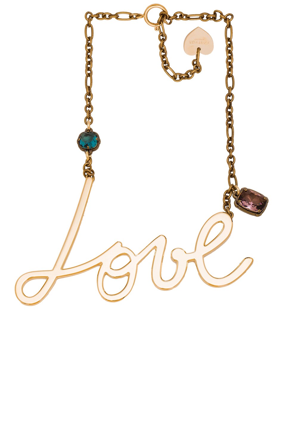 Image 1 of Lanvin Love Necklace in Gold
