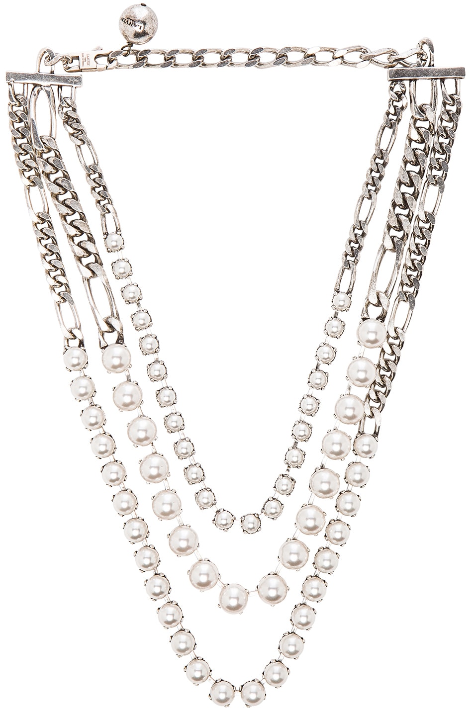 Image 1 of Lanvin Triple Wrap Necklace in White