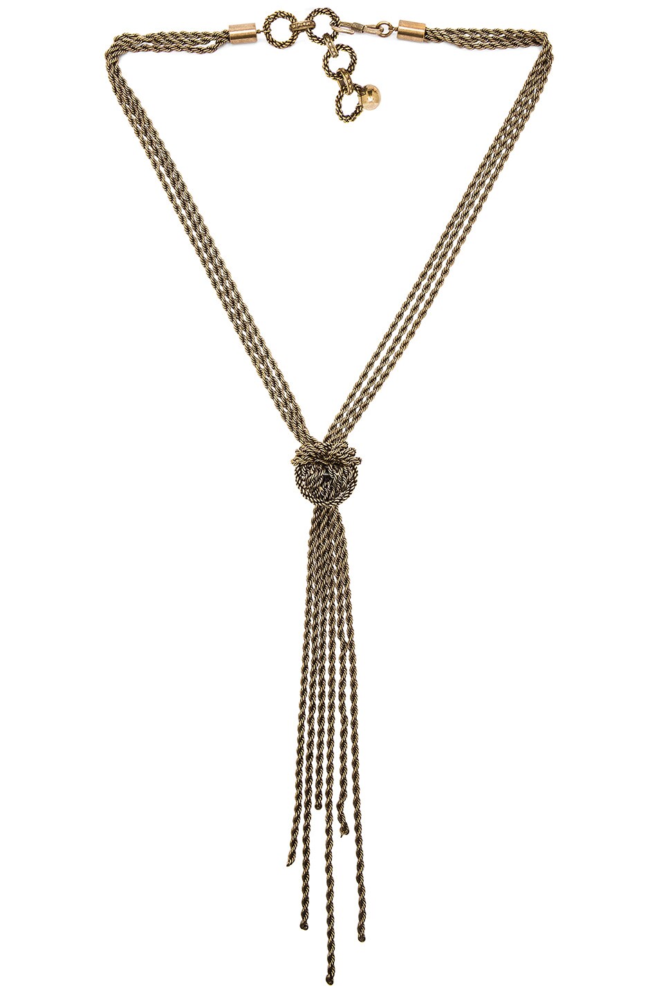 Image 1 of Lanvin Pendant Necklace with Bows in Gold