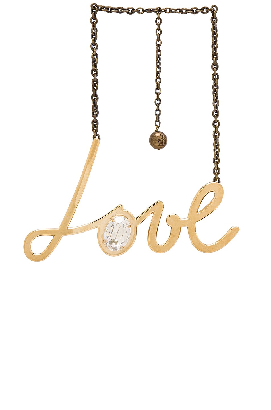 Image 1 of Lanvin Love Necklace in Gold