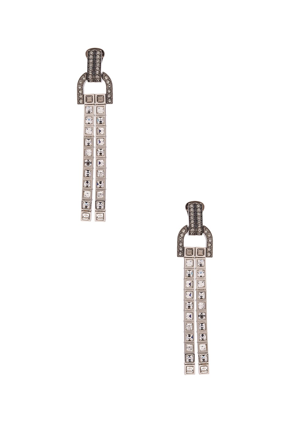 Image 1 of Lanvin Clip Earrings in Crystal