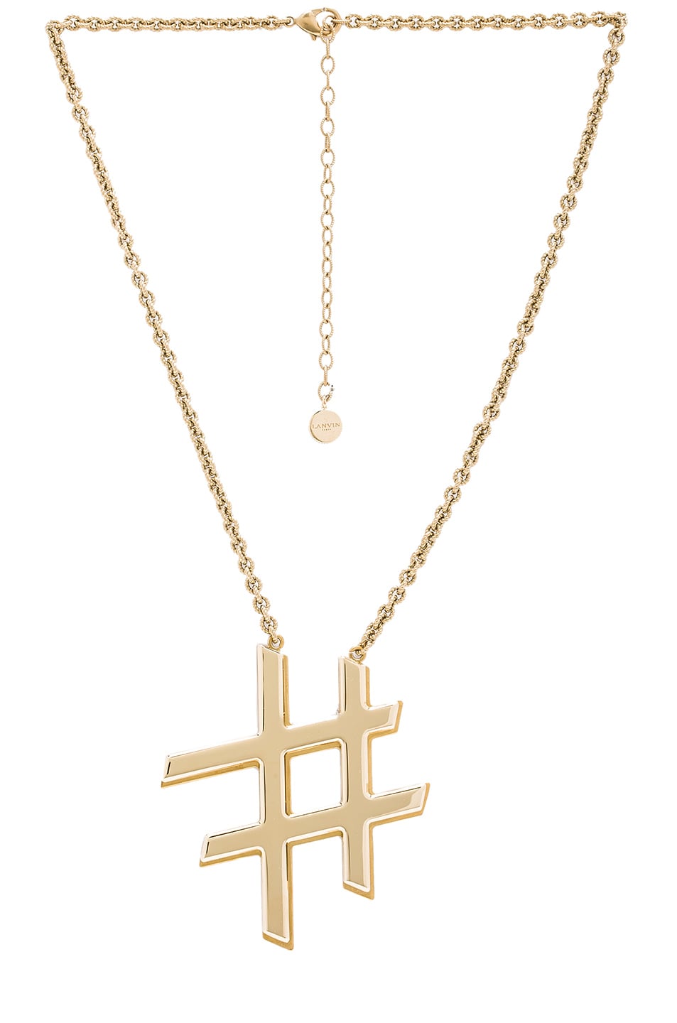 Image 1 of Lanvin Icon Necklace in Gold