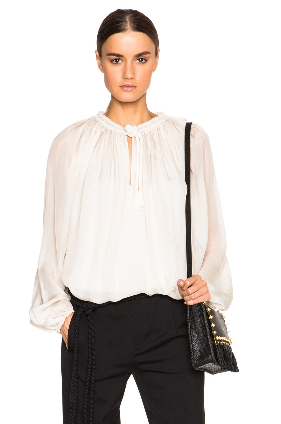 Image 1 of Lanvin Jersey Blouse in Chalk