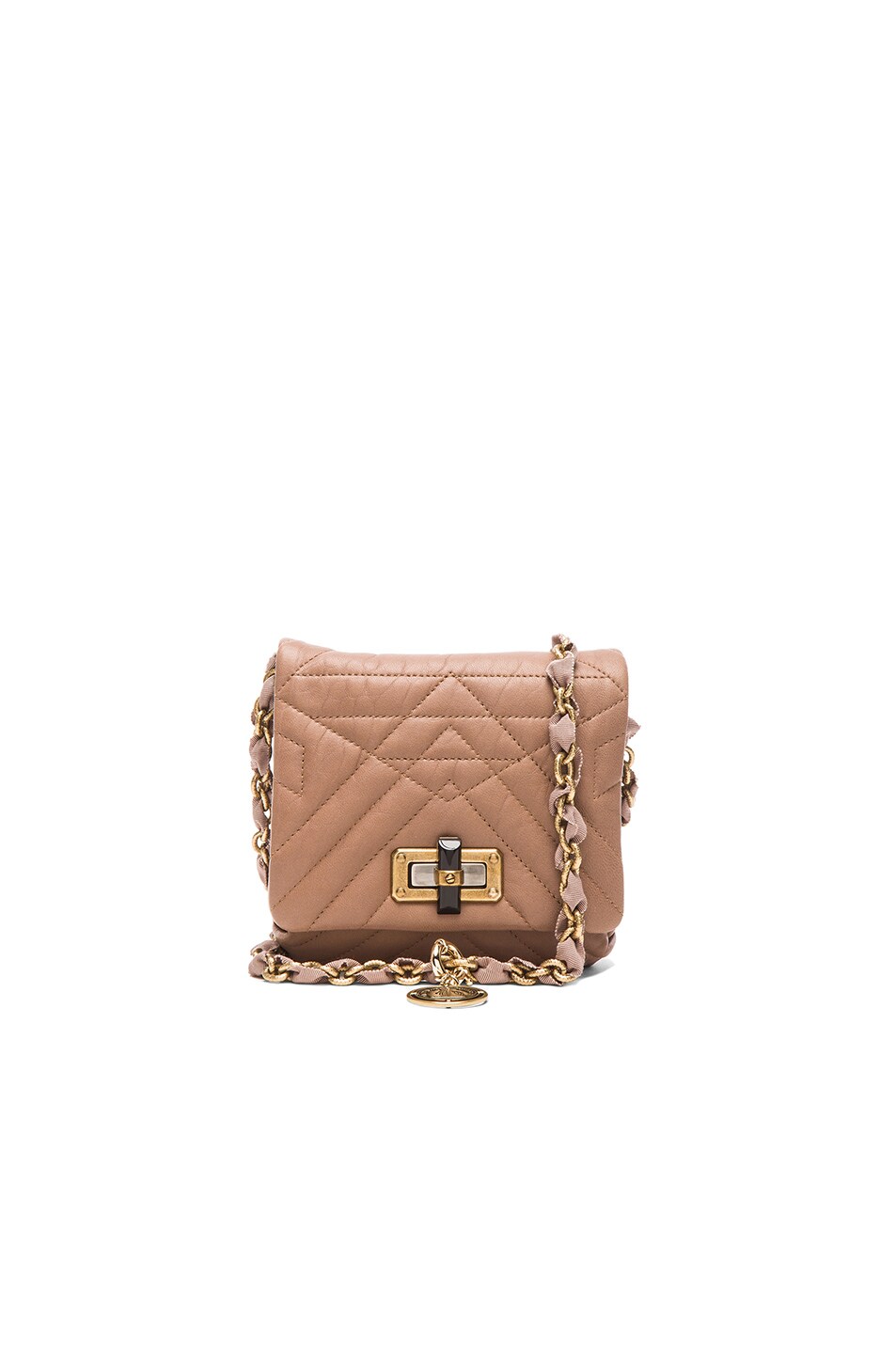Image 1 of Lanvin Mini Happy Quilted Pop in Mastic