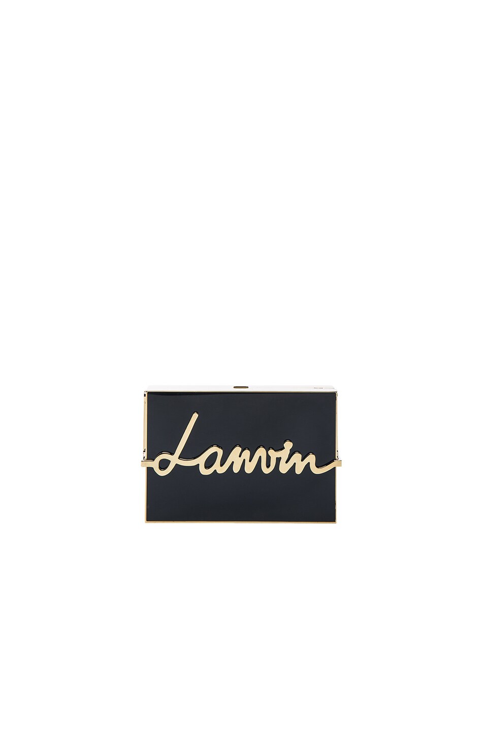 Image 1 of Lanvin Lacquered Resin Minaudiere in Black