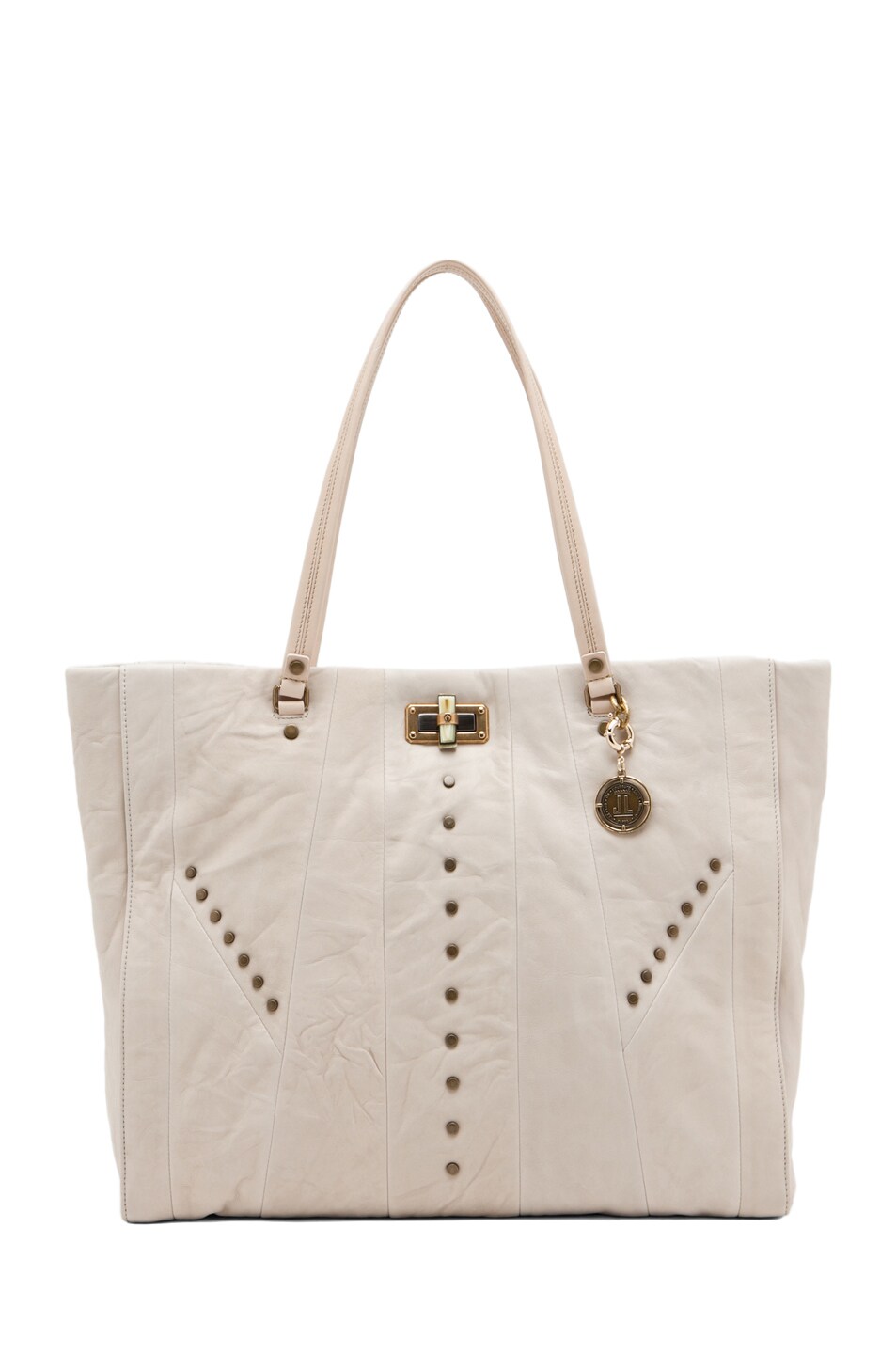Image 1 of Lanvin Cabas Patchwork Bag in Ivory