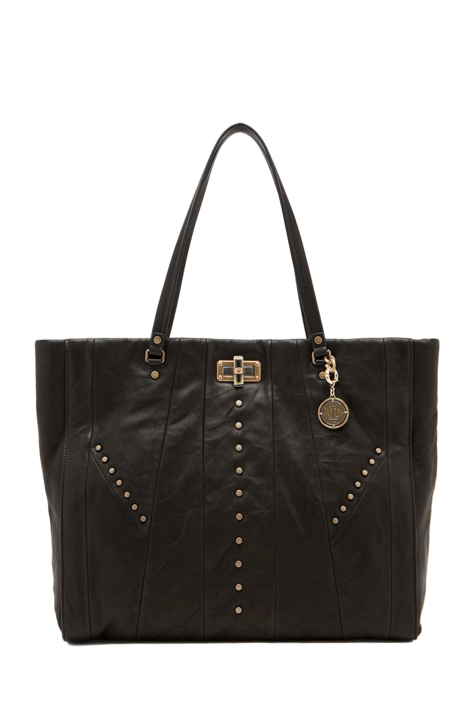 Image 1 of Lanvin Cabas Patchwork Bag in Black