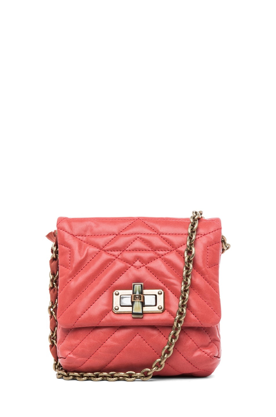 Image 1 of Lanvin Mini Pop Happy Quilted Shoulder Bag in Pink