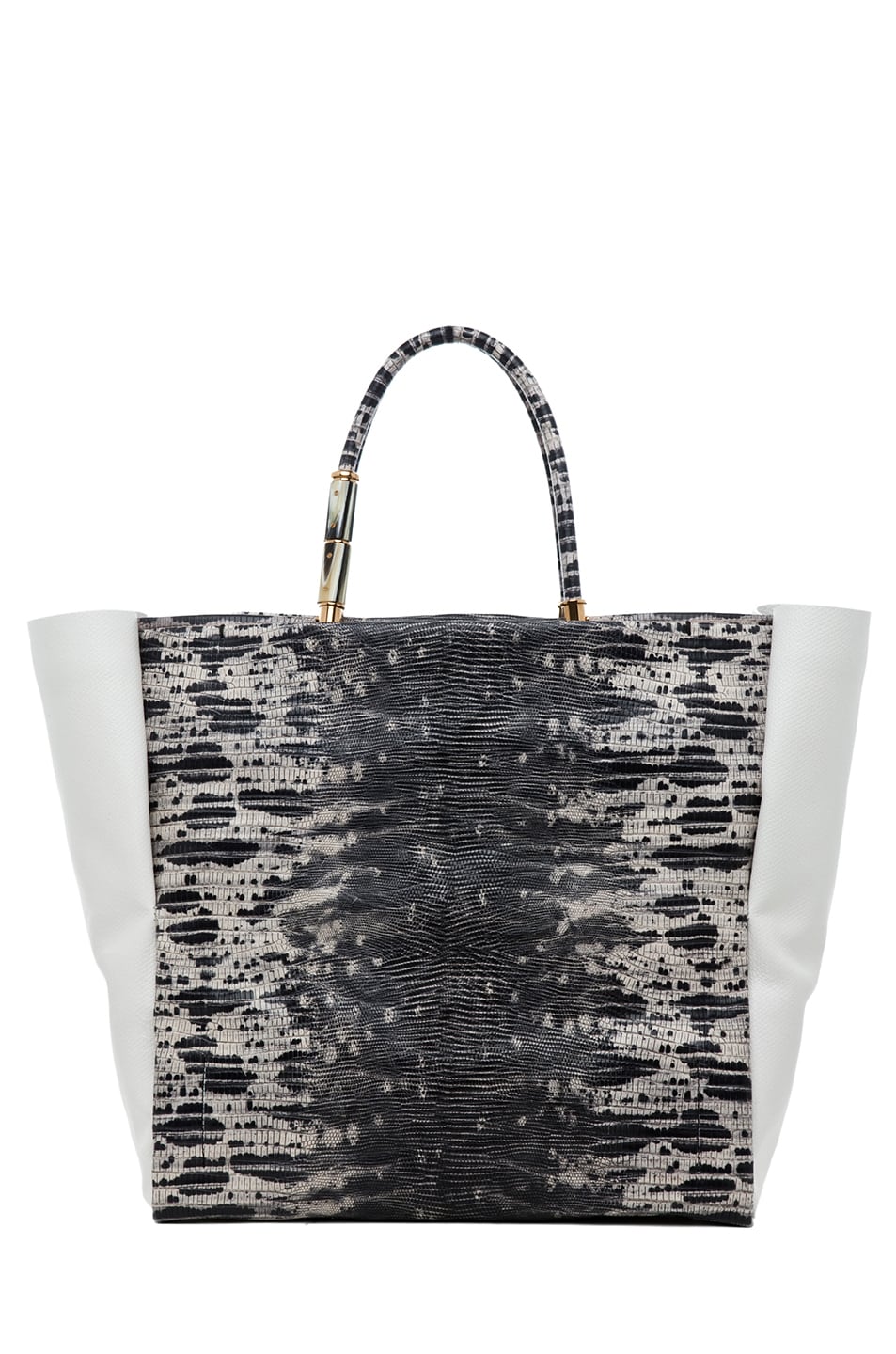 Image 1 of Lanvin Moonriver Shopping Bag in Black Multi