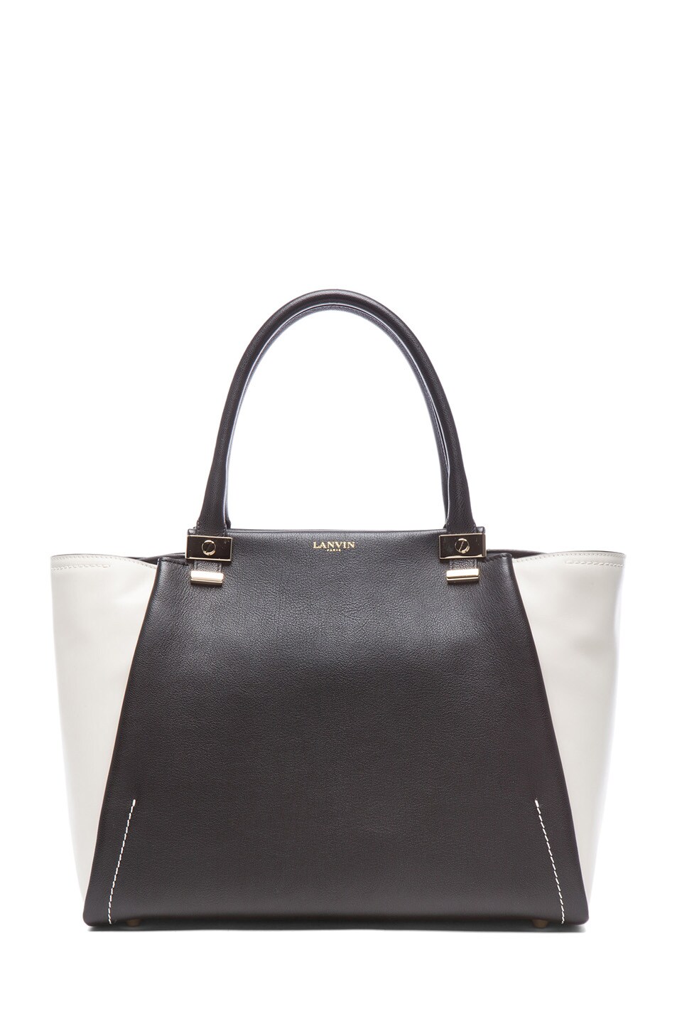Image 1 of Lanvin Zipped Trilogy Tote in Black & White