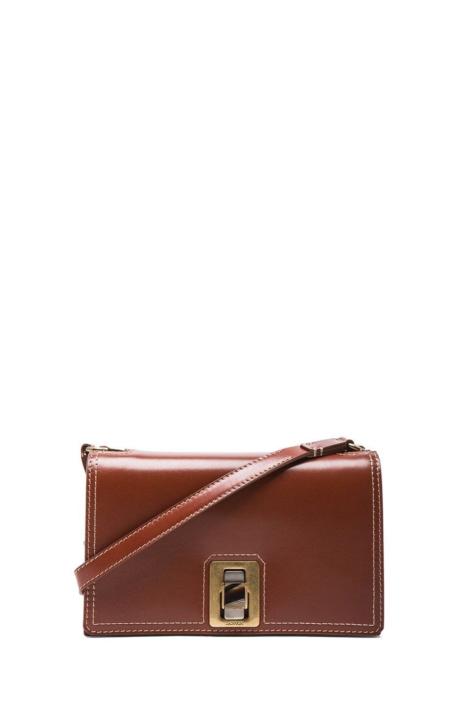 Image 1 of Lanvin Small Rigid Bag in Brown