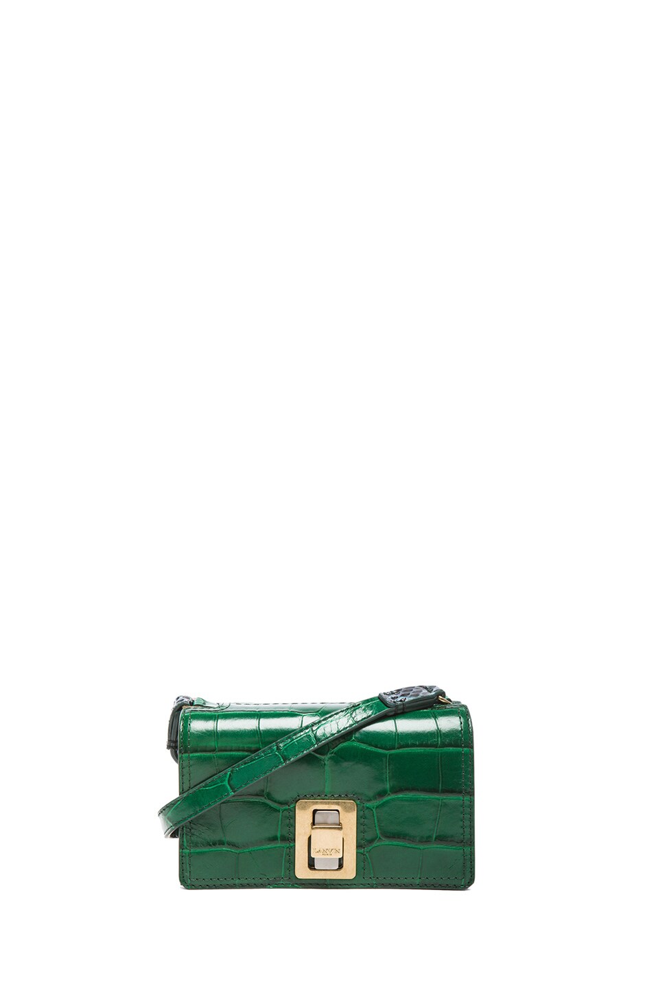 Image 1 of Lanvin Mini Rigid Bag in Emerald Green