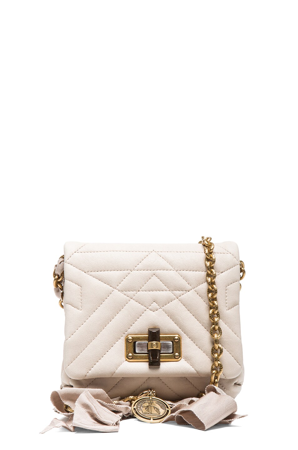 Image 1 of Lanvin Mini Happy Quilted Pop in Ivory