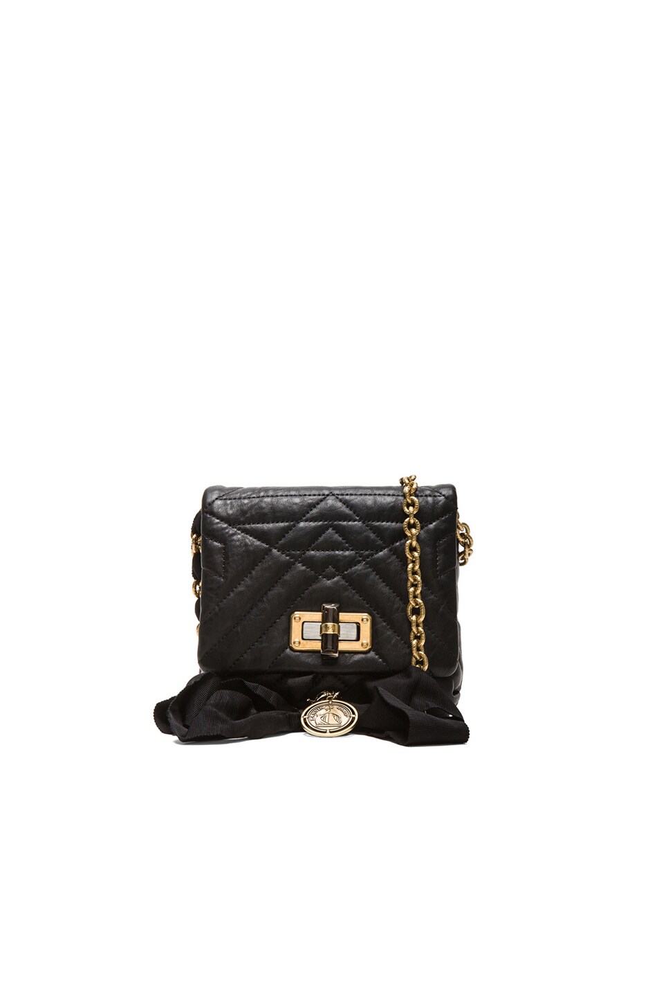 Image 1 of Lanvin Mini Happy Quilted Pop in Black
