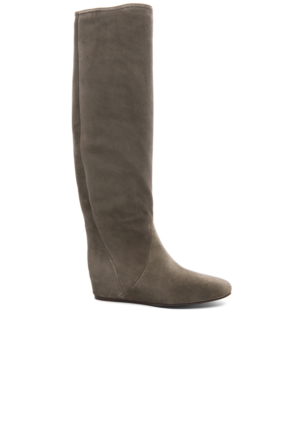 Image 1 of Lanvin Suede Wedge Boots in Gris