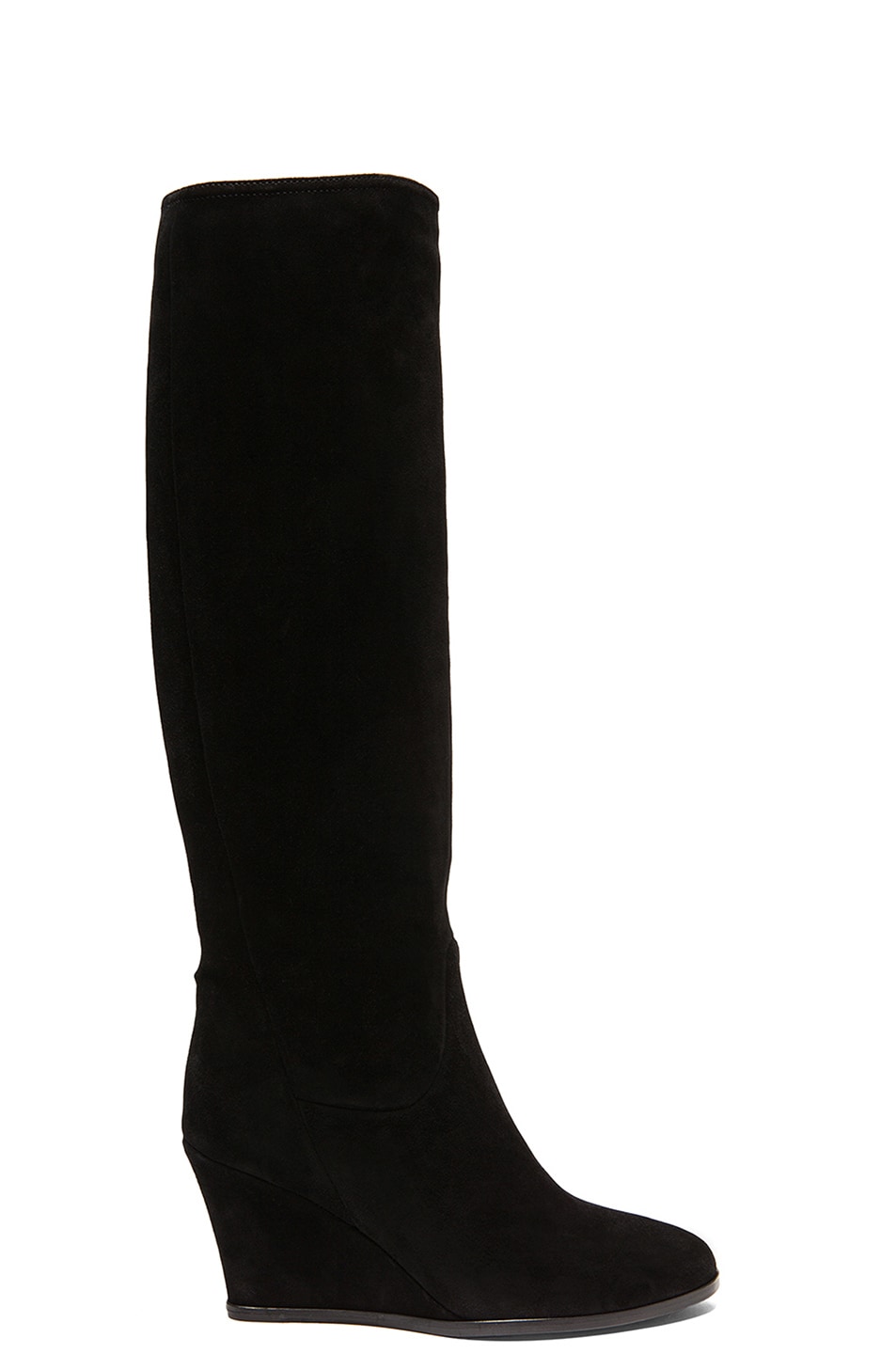 Image 1 of Lanvin Suede Wedge Boots in Black