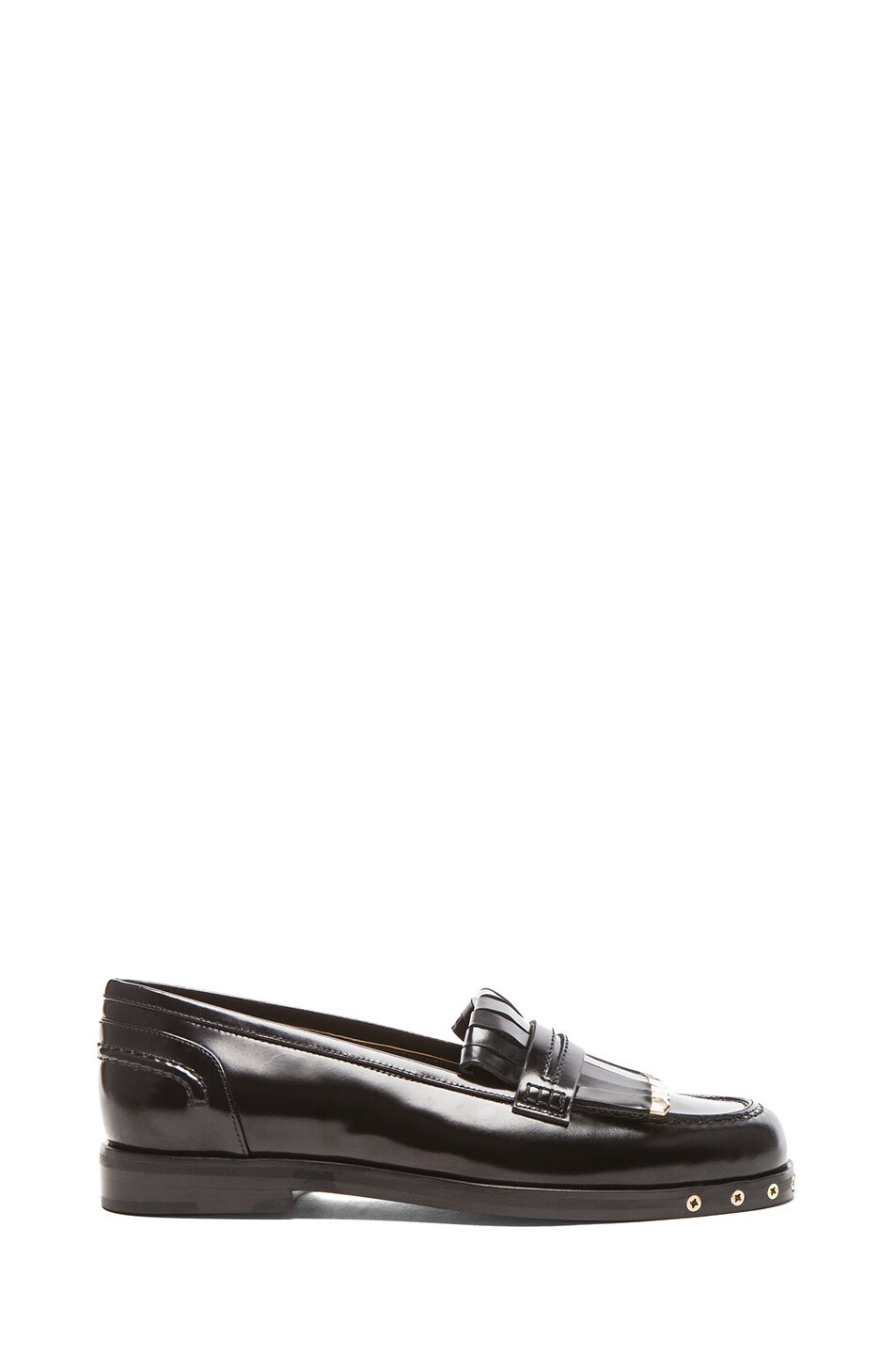 Lanvin Leather Loafers in Black | FWRD