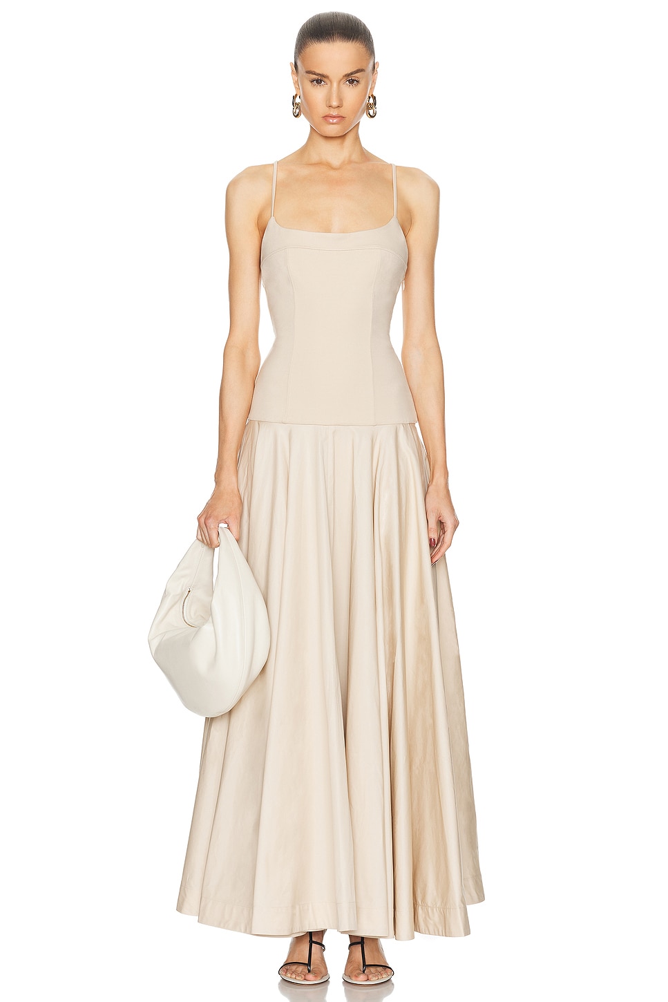 Image 1 of L'Academie by Marianna Laure Maxi Dress in Light Beige