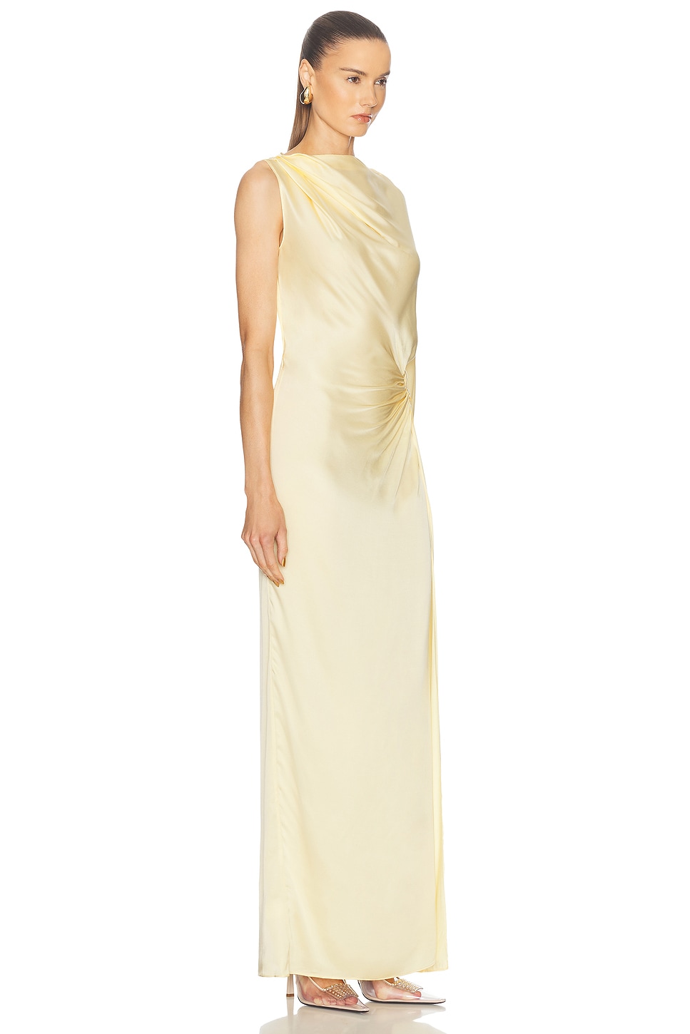 Shop L'academie By Marianna Cassia Gown In Lemon