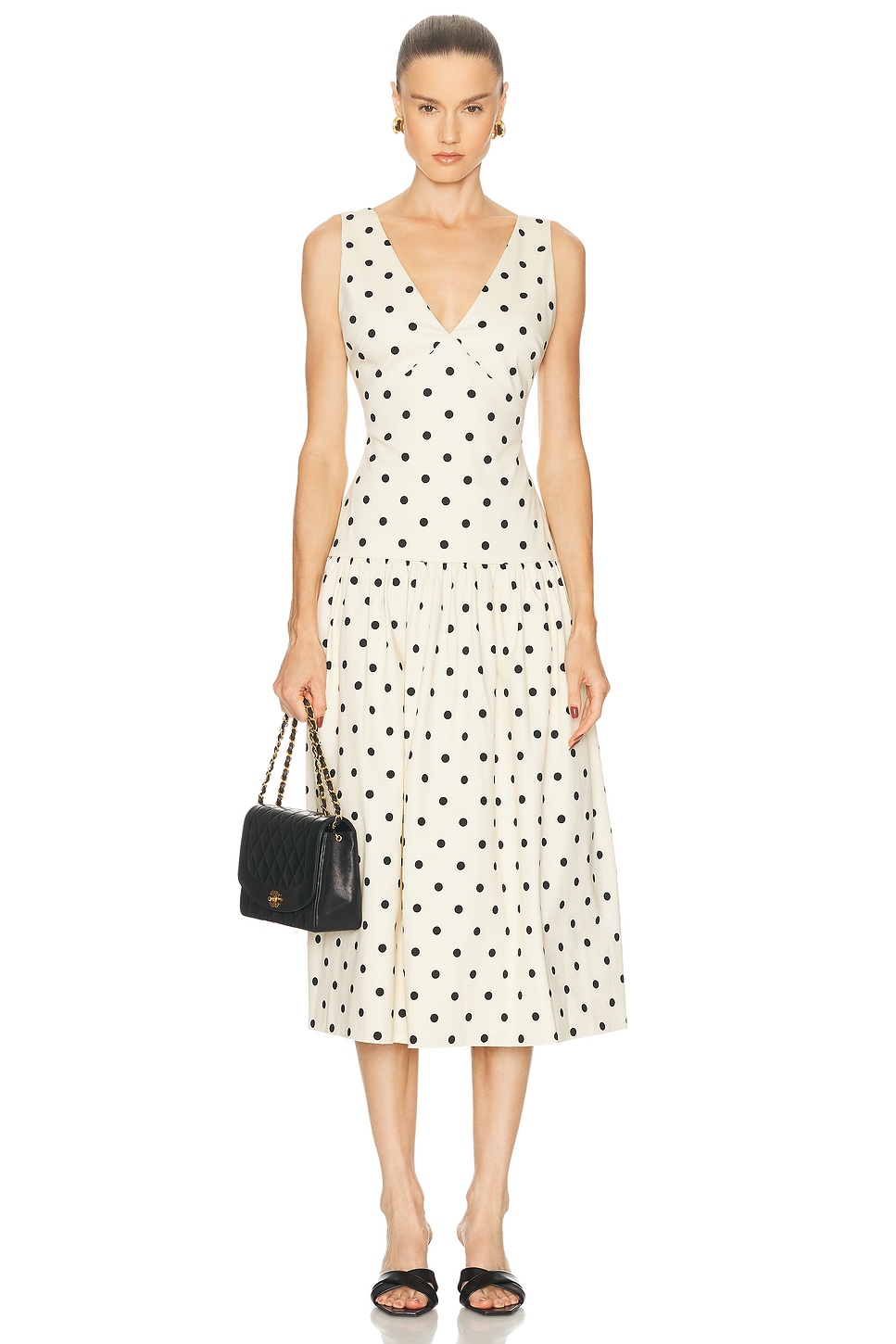 L'academie By Marianna Polina Midi Dress In White