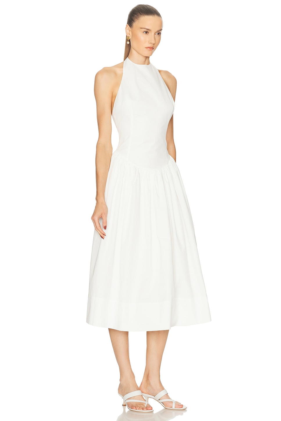 L'academie By Marianna Akiri Midi Dress In White