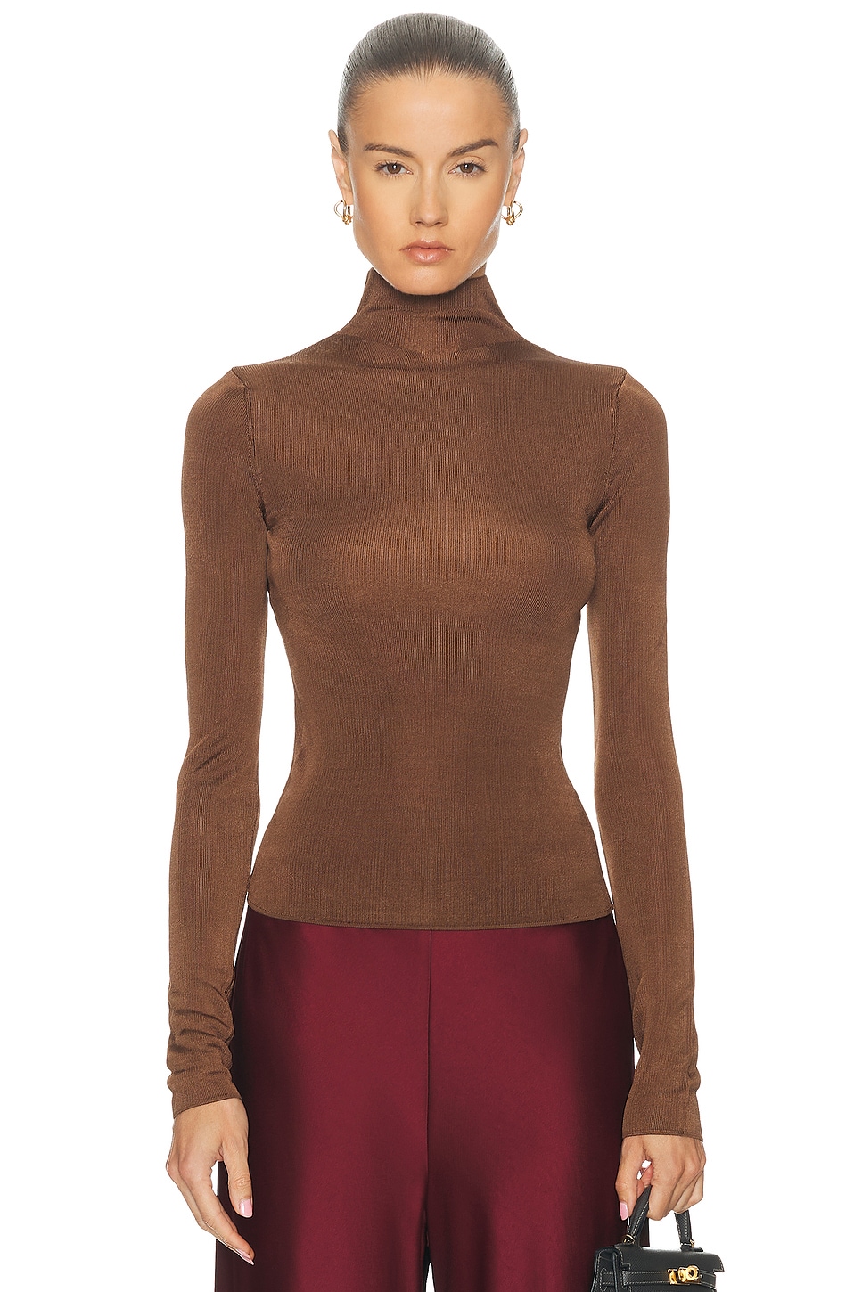 Image 1 of L'Academie by Marianna Syndi Knit Top in Brown