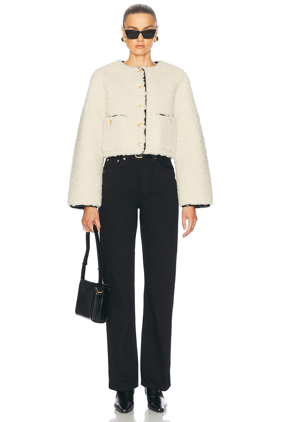 By Marianna Pauchet Reversible Faux Sherpa Jacket - Thumbnail 1
