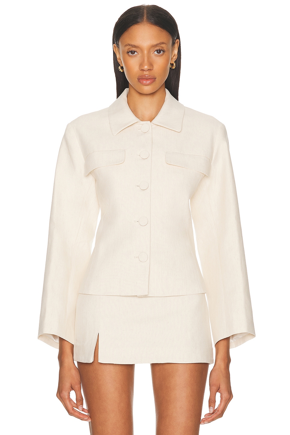 L'academie By Marianna Ami Jacket In White