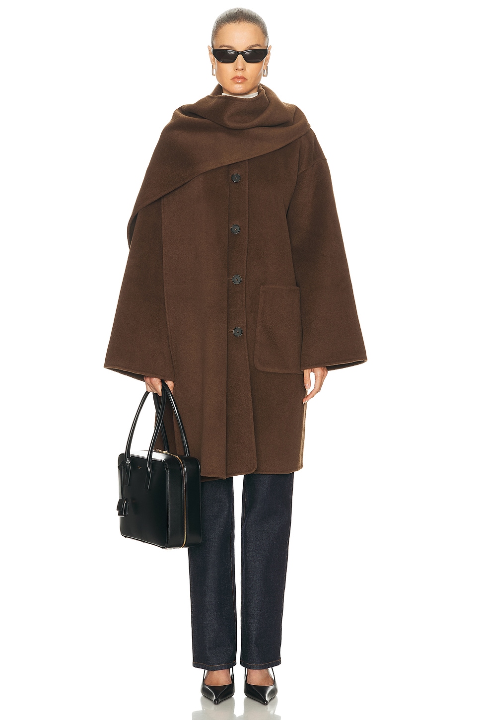 Image 1 of L'Academie by Marianna Melba Wool Coat in Mocha