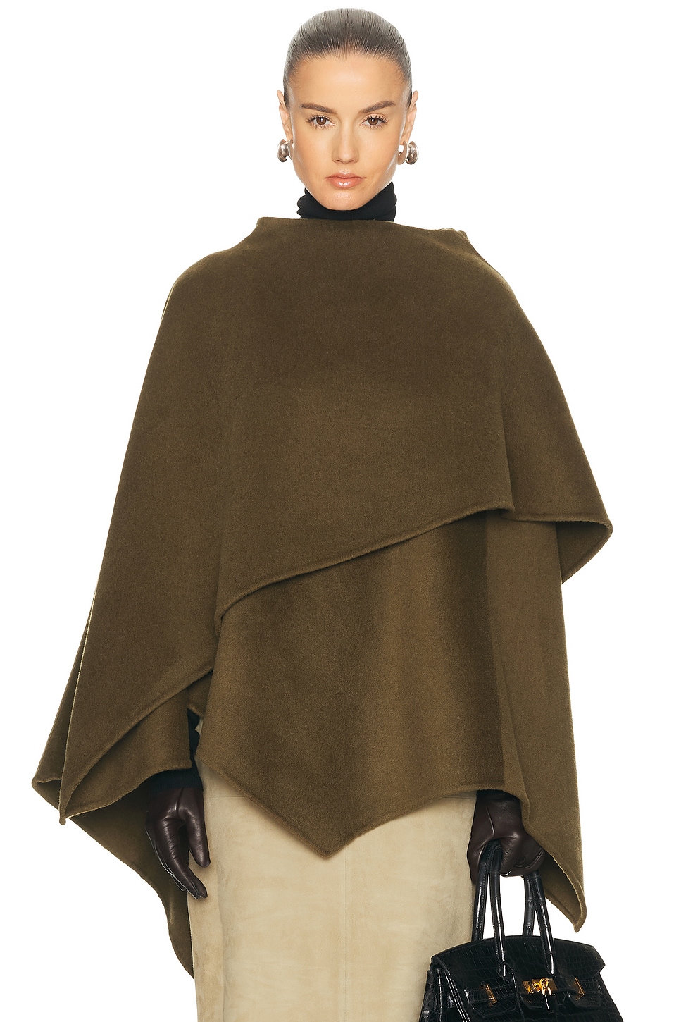 Image 1 of L'Academie By Marianna Kye Wool Cape in Olive