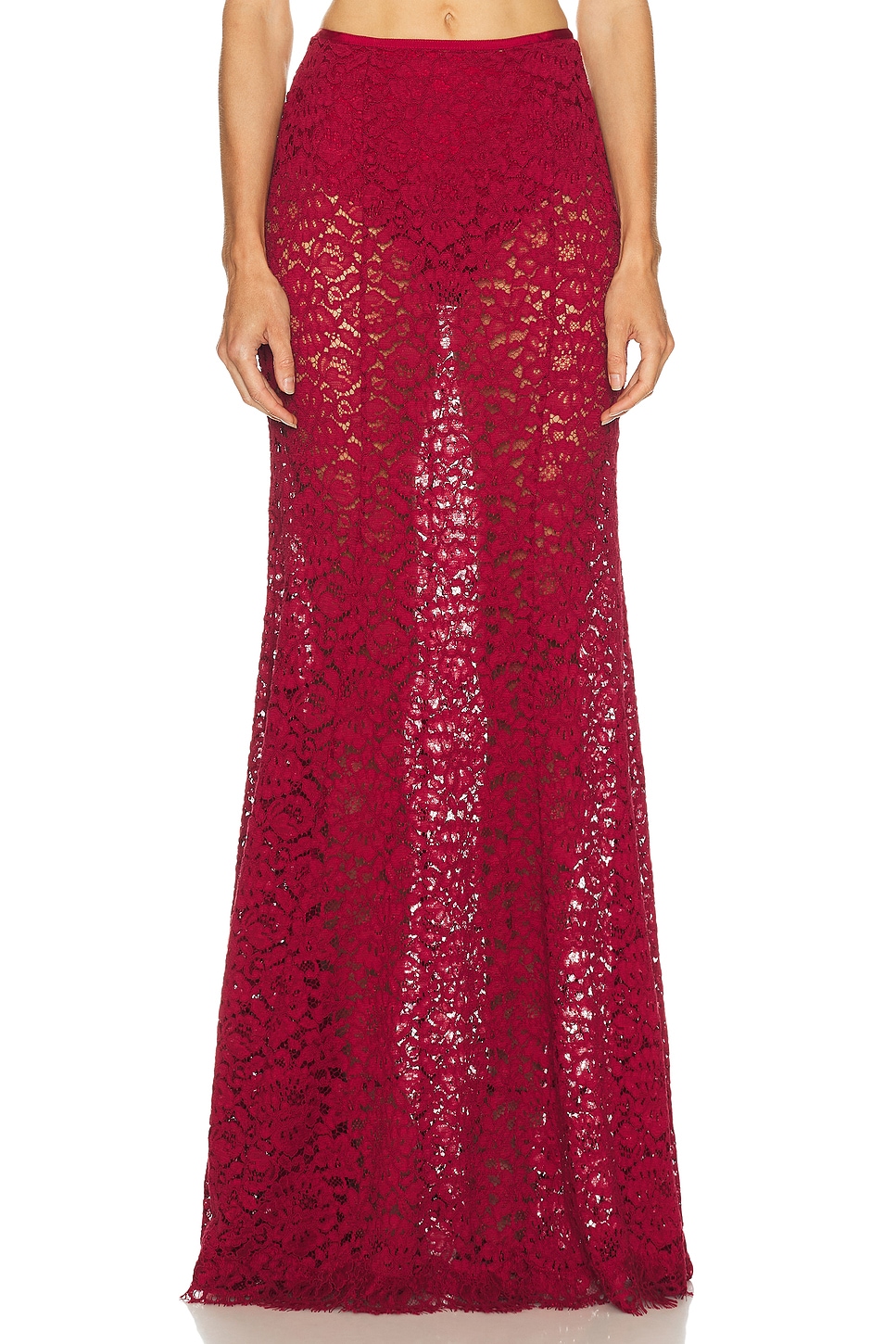 L'academie By Marianna Zelie Maxi Skirt In Brown