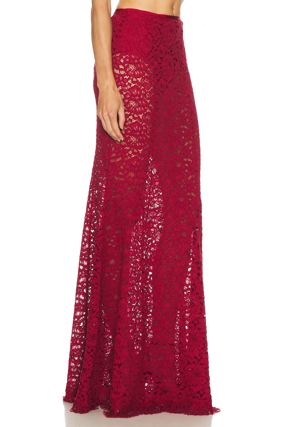 L'academie By Marianna Zelie Maxi Skirt In Brown