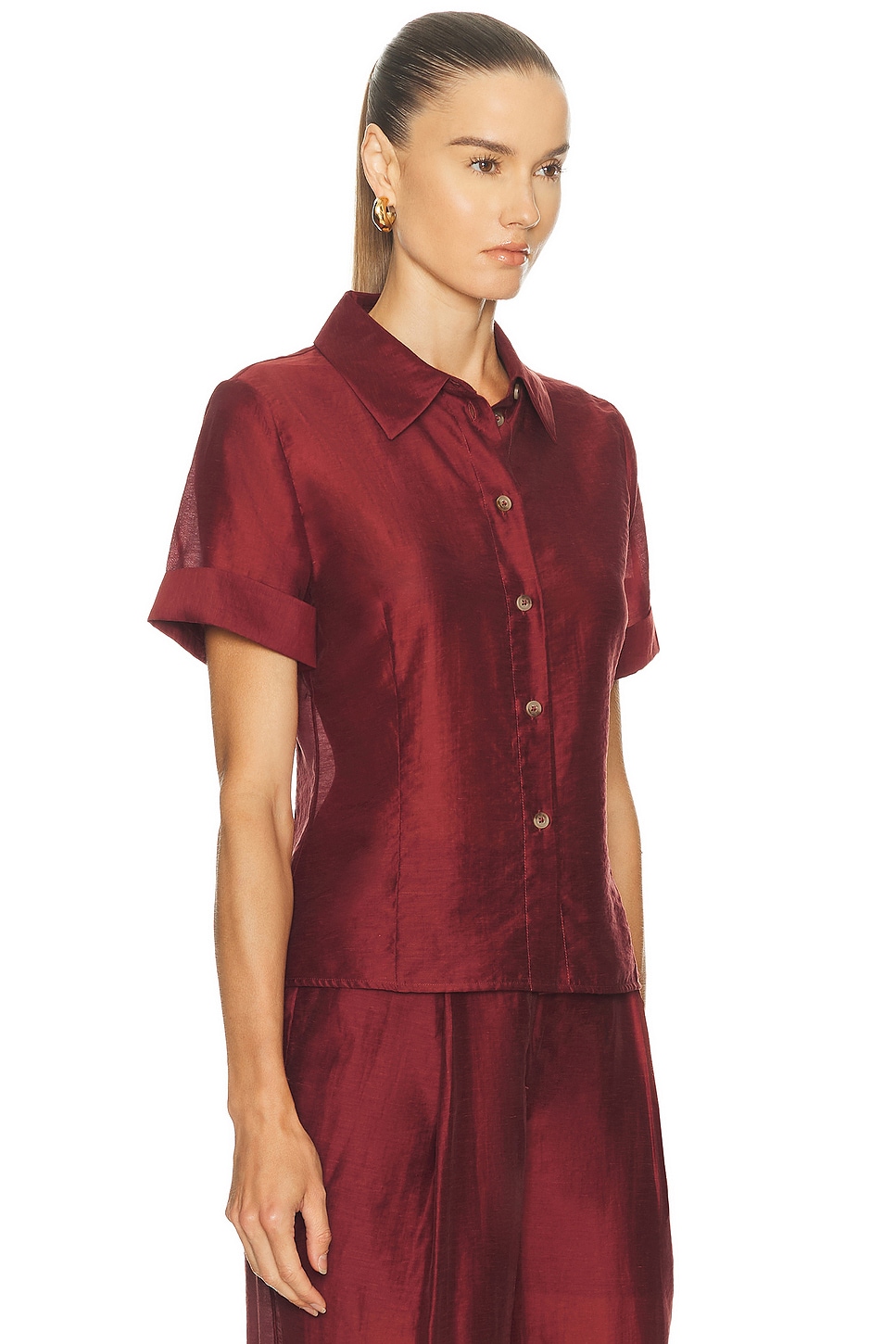 L'academie By Marianna Liya Top In Burgundy