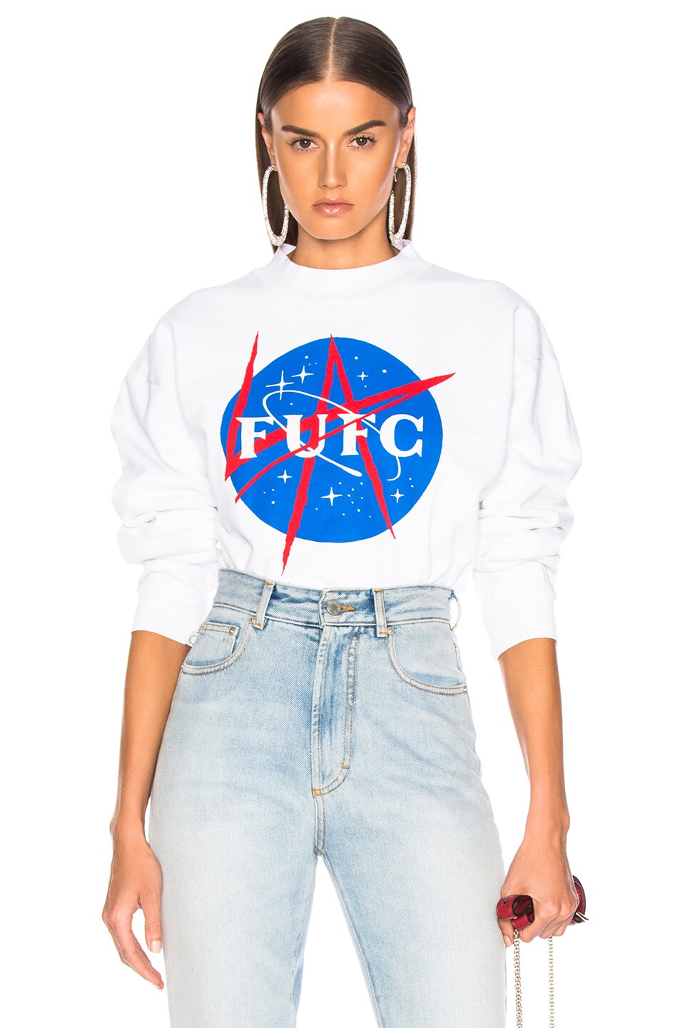 Image 1 of LOCAL AUTHORITY LA Space Slash Sweater in White