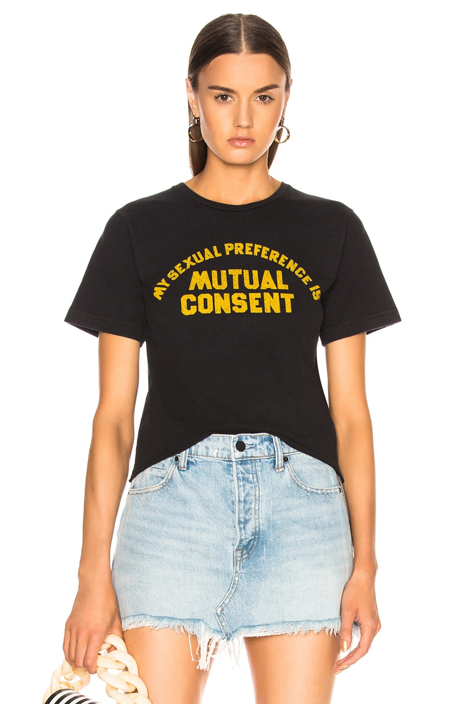 Image 1 of LOCAL AUTHORITY for FWRD Mutual Consent Crop Tee in Black Tie Dye