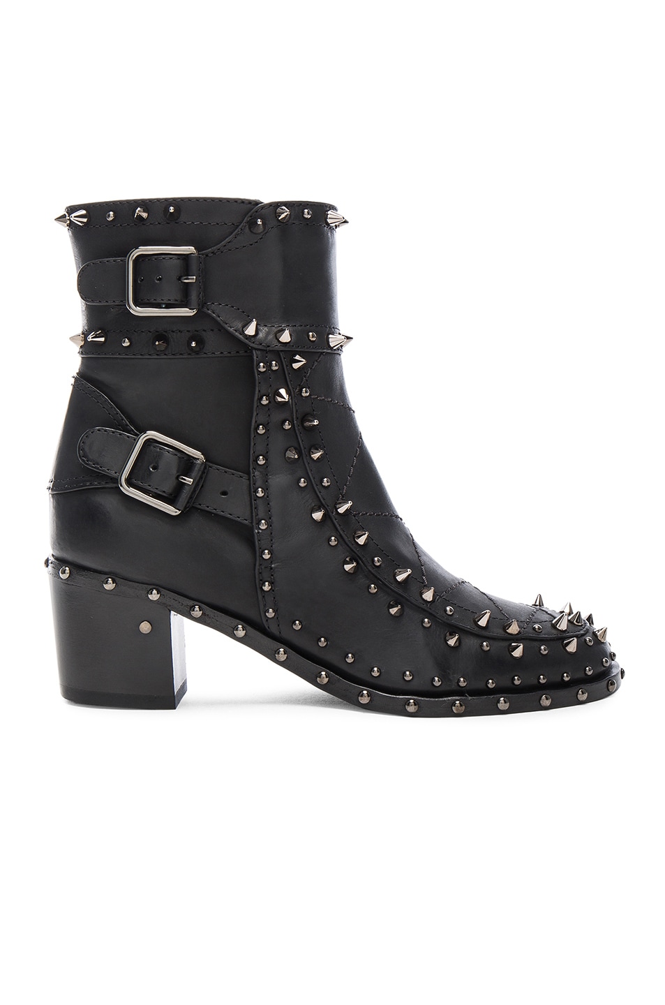 Image 1 of Laurence Dacade Badely Leather Boots in Black & Rutenium